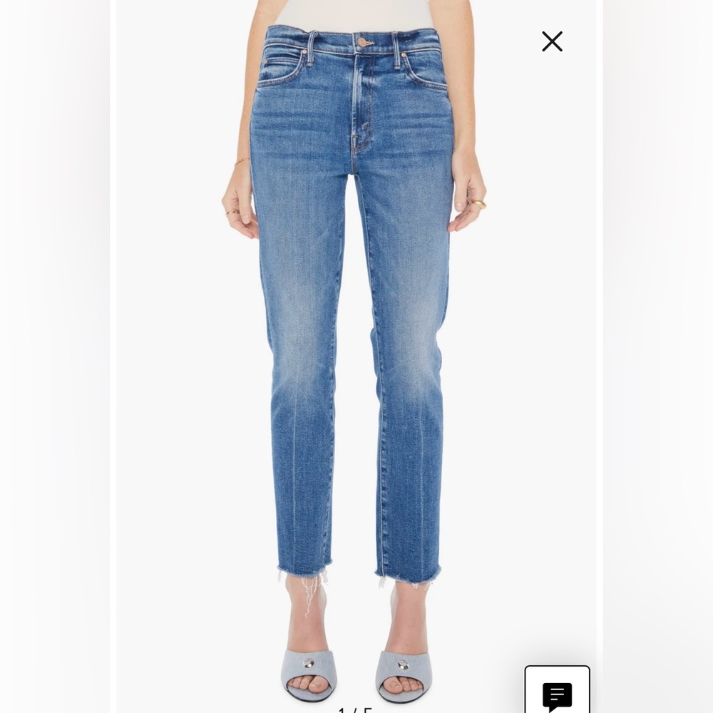 Mother The Rascal Frayed Ankle Slim Jeans
